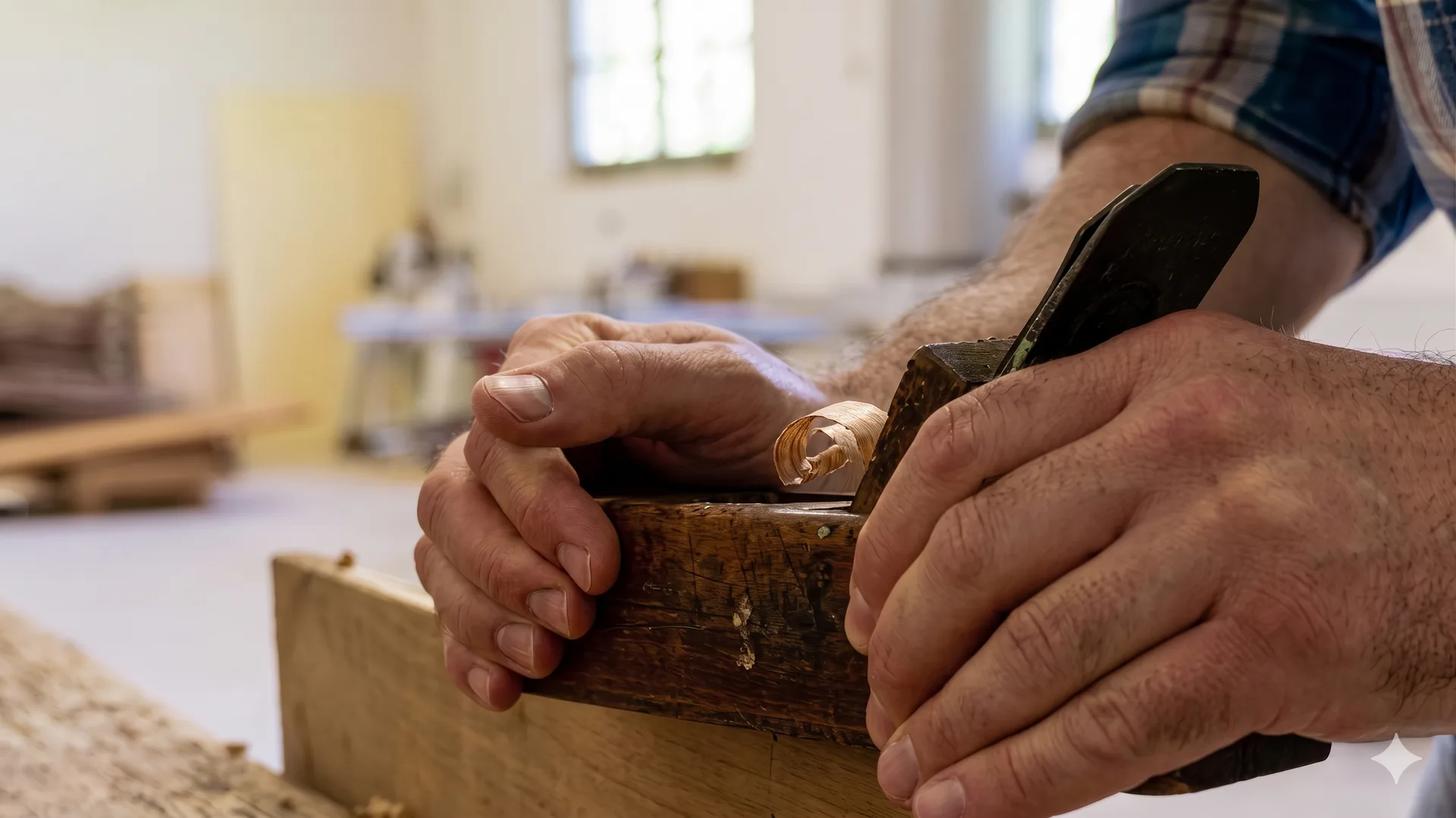 Mani di un artigiano al lavoro